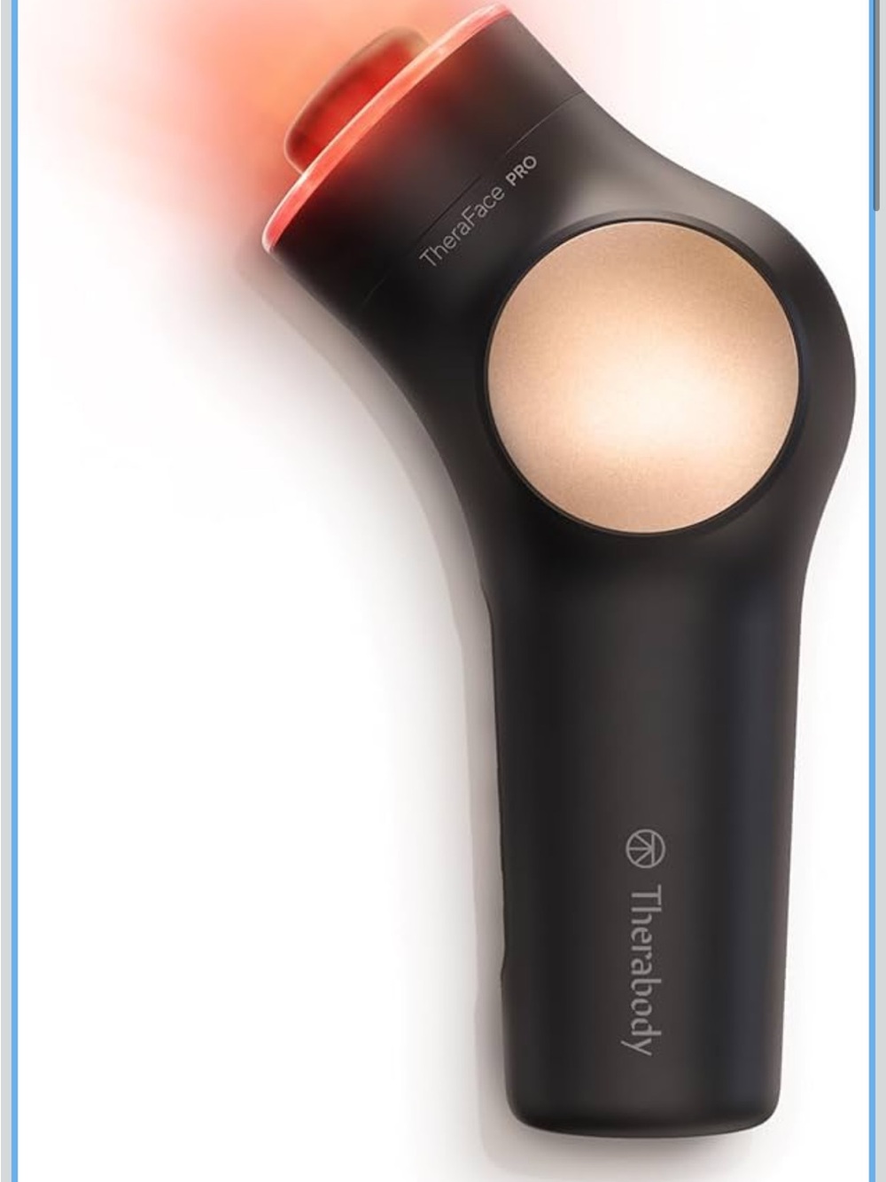 Therabody skincare device in black and white